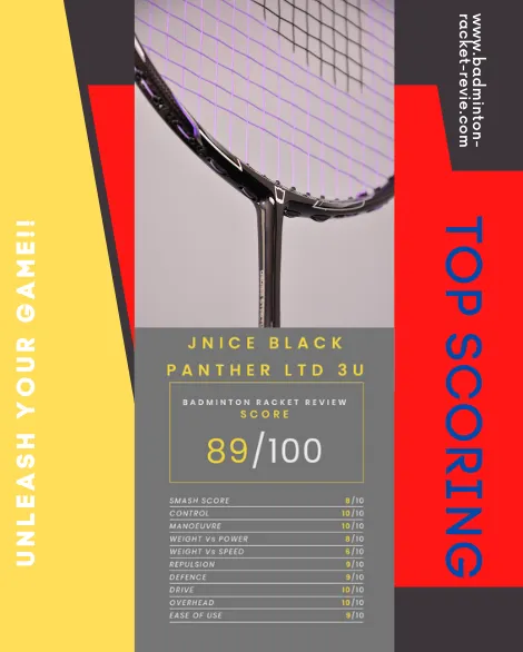 3u Jnice black Panther ltd badminton racket