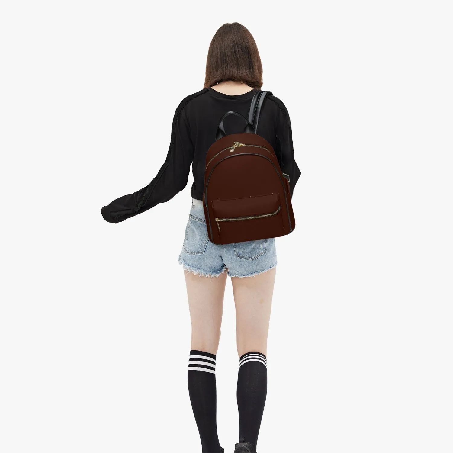 909. All Over Printed PU Backpack