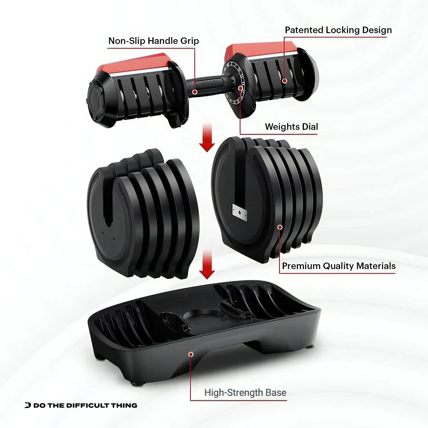 DMoose 90 lb Adjustable Dumbbell