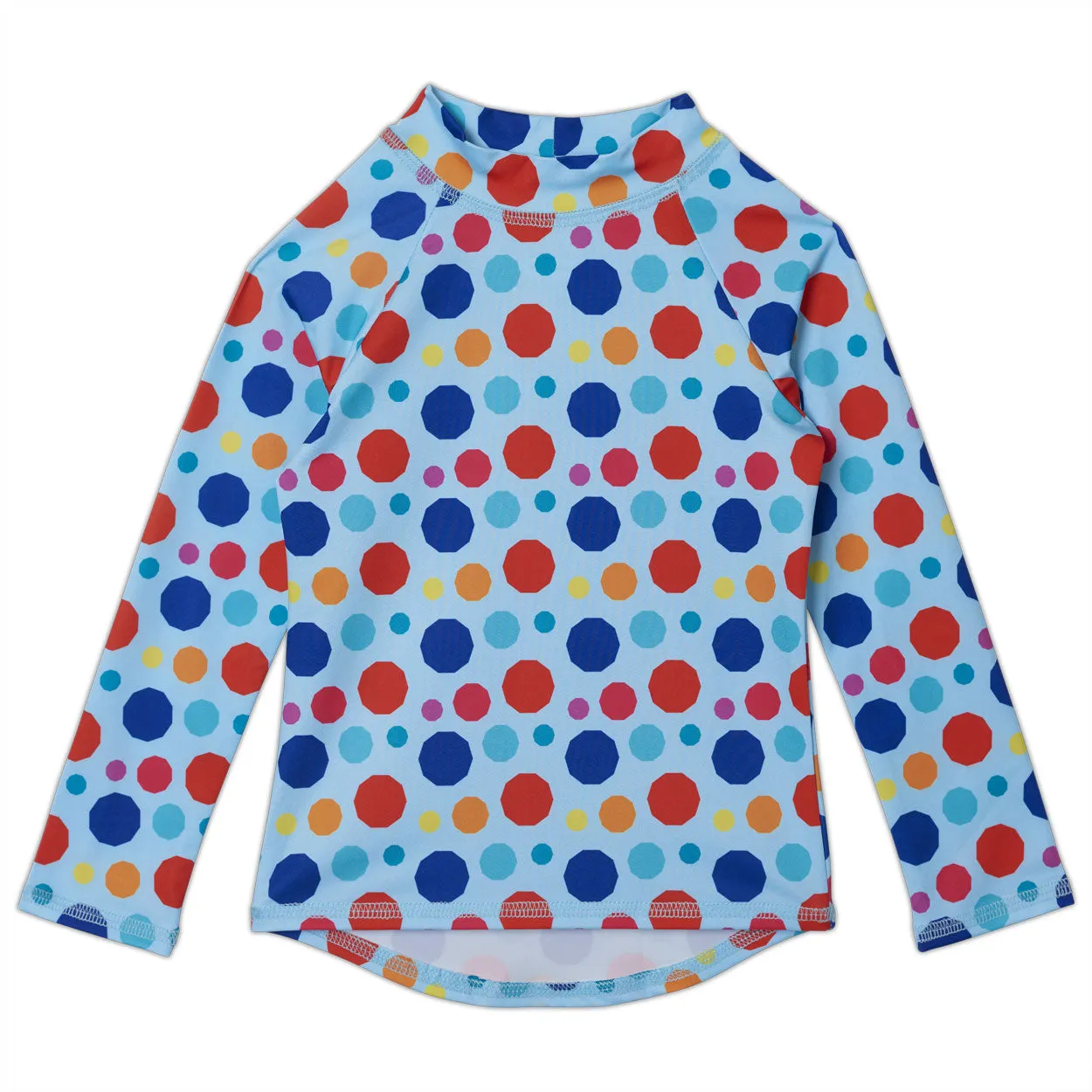 Dots Long Sleeve Rash Guard Top UPF 50  for Girls