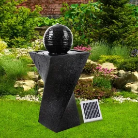 Gardeon Solar Powered Water Fountain Twist Design with Lights