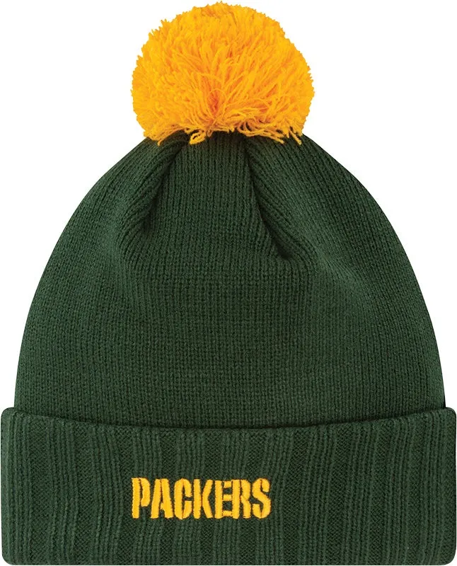 Green Bay Packers Superbowl Patch Knit Hat with Pom