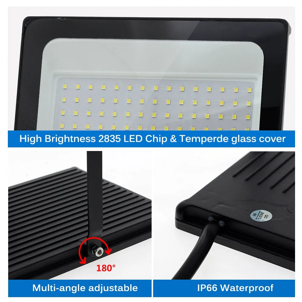 Led Spotlight 50W 100W 150W 220V Spot Light Outdoor Light Waterproof  IP66 Led Floodlight Wall Lamp Doorway Garage Street Lights