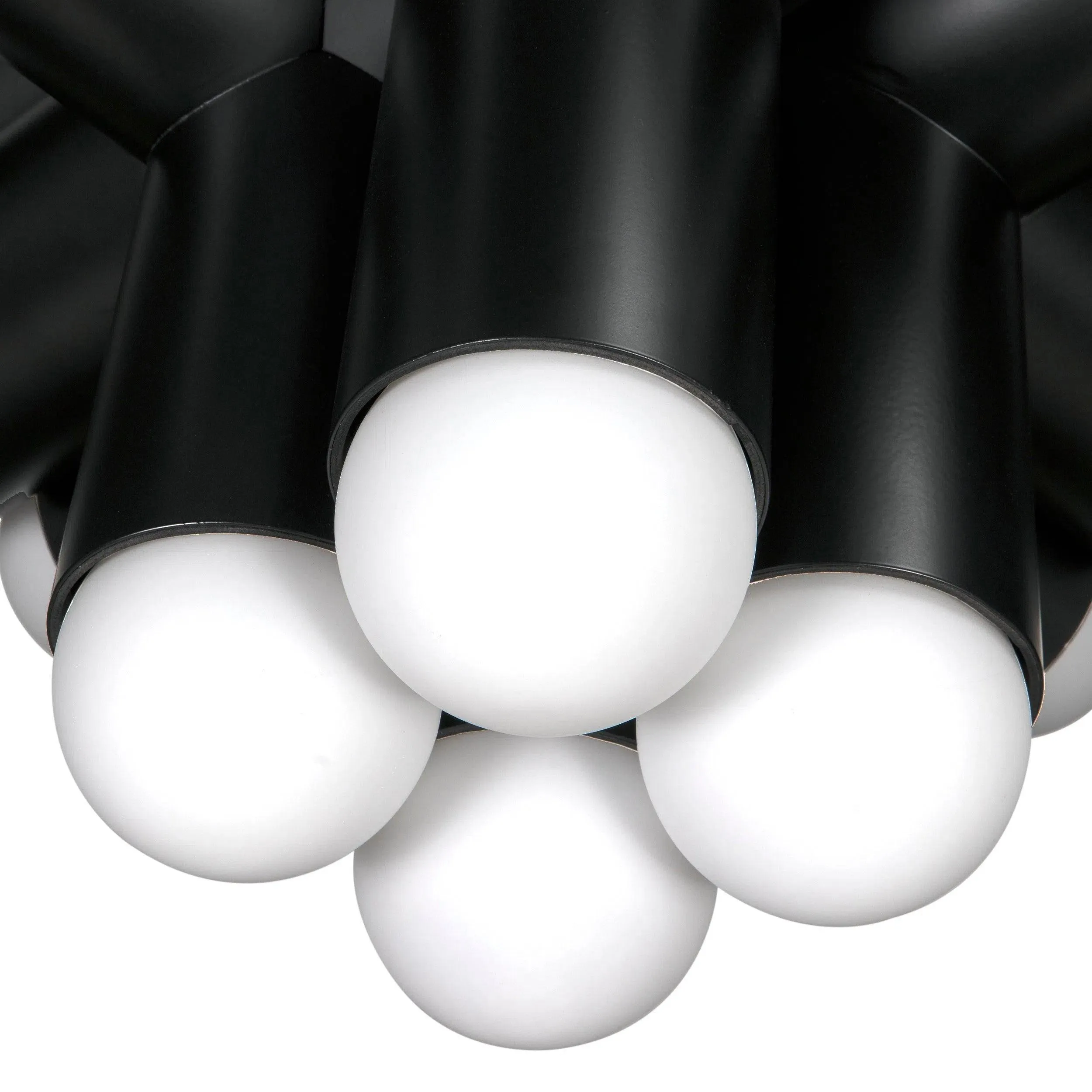 Massimo Steel and Frosted Globe Chandelier