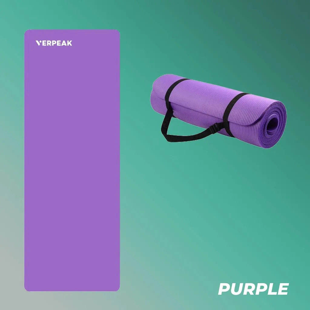 Non-Slip High-Density NBR Yoga Mat 1.5CM Purple Verpeak