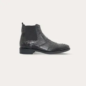 Python Leather Chelsea Boots