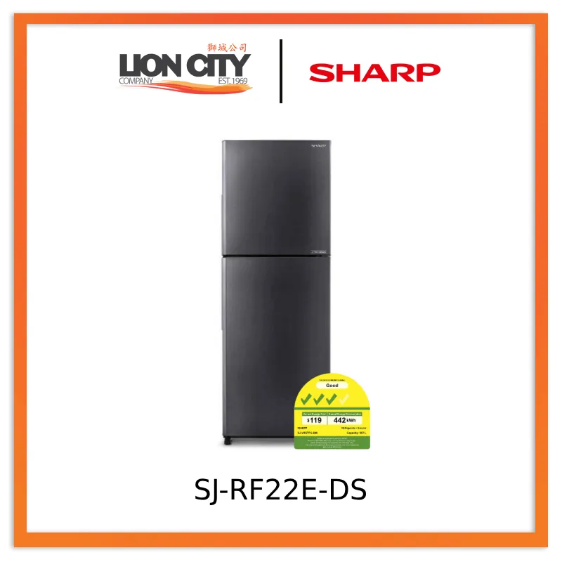 Sharp SJ-RF22E-DS 224L 2 Door Refrigerator