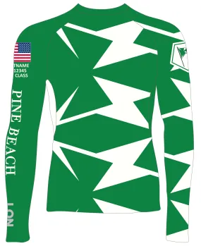 WOMEN TECH-TEE TOP LONG SLEEVE GREEN | PINE BEACH YACHT CLUB | PSNLZ'D