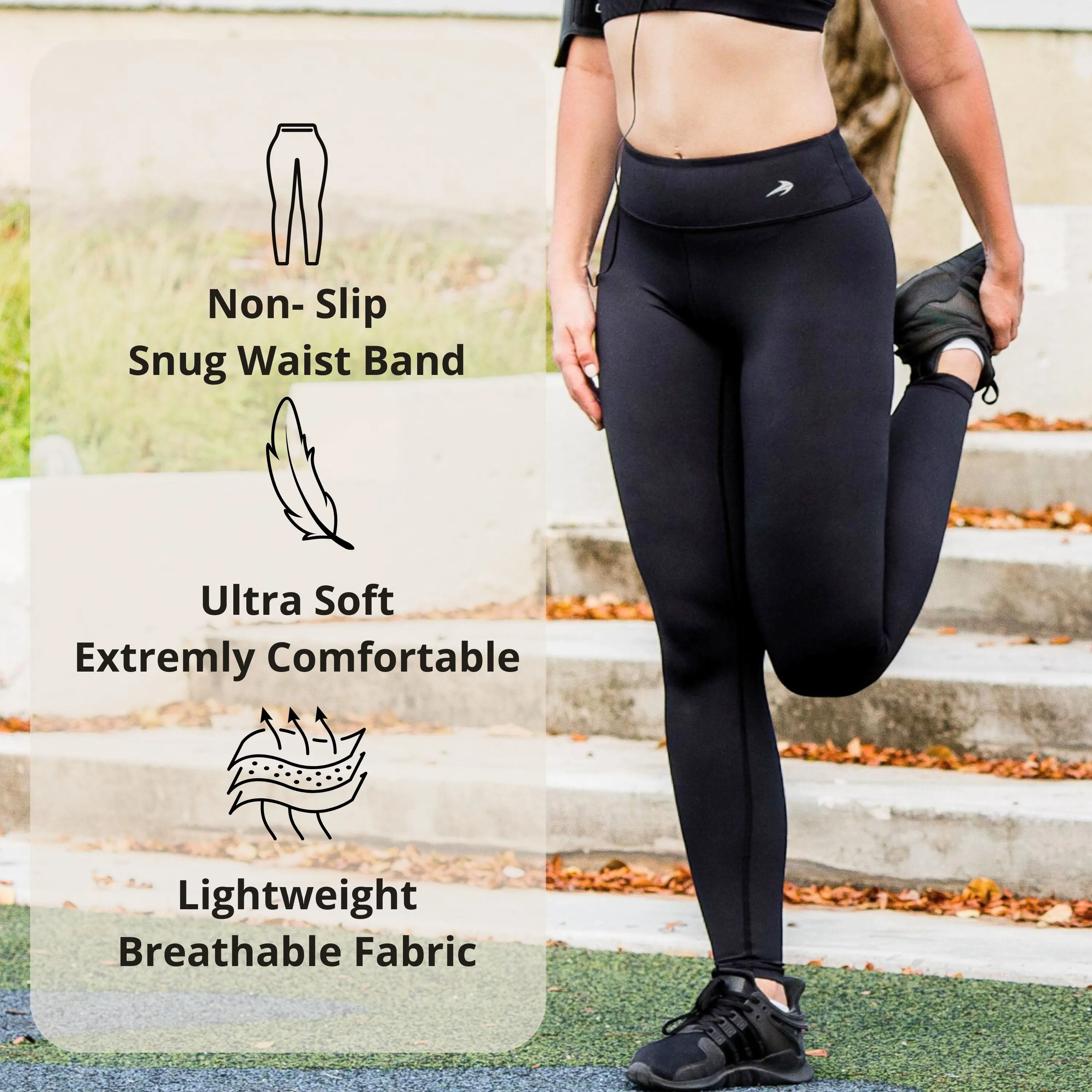 Women's Compression Leggings - Tangled Black