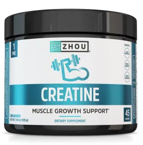 Zhou Nutrition Creatine Powder Unflavored 7.94 oz Powder